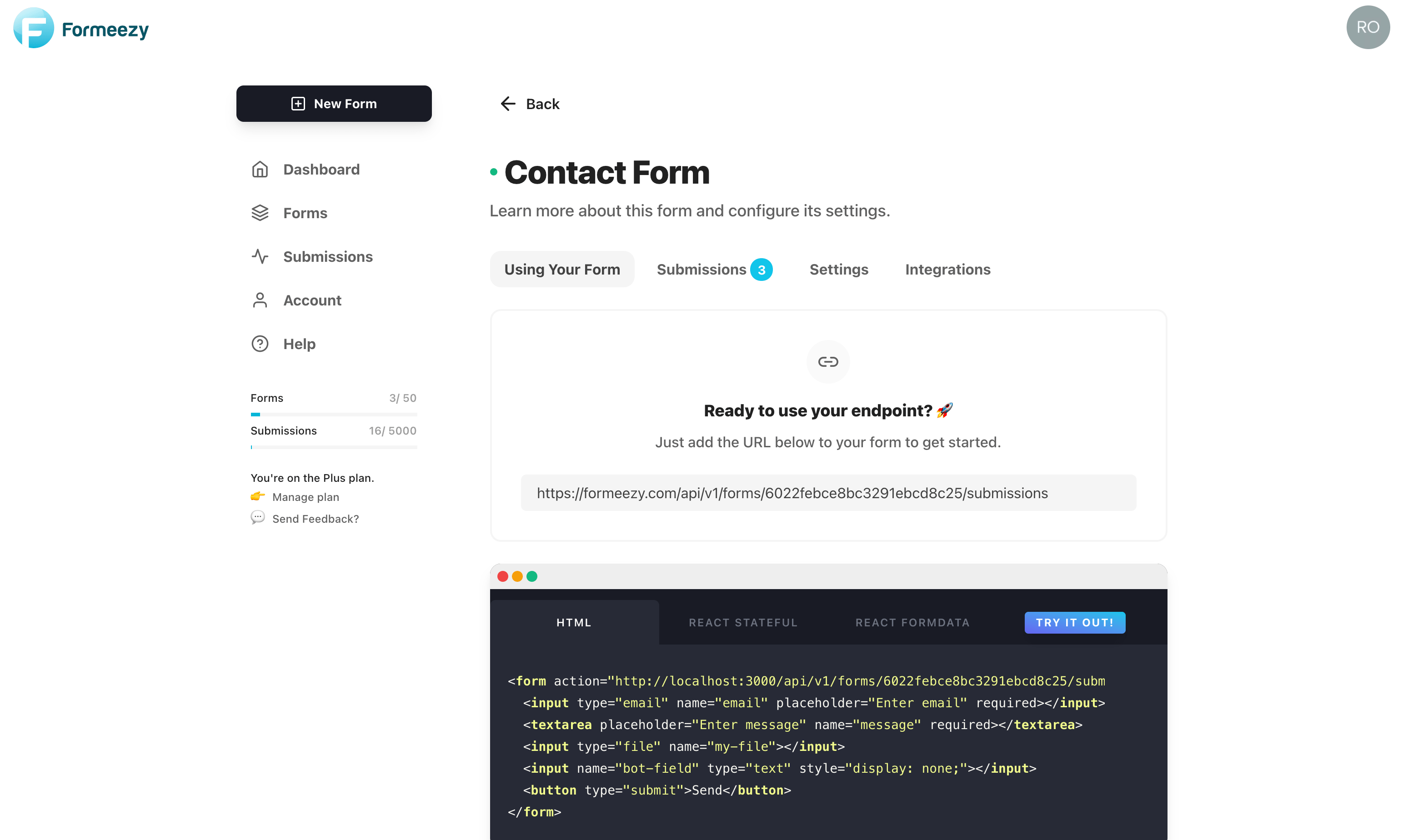 Nuxt JS Form Example Formeezy